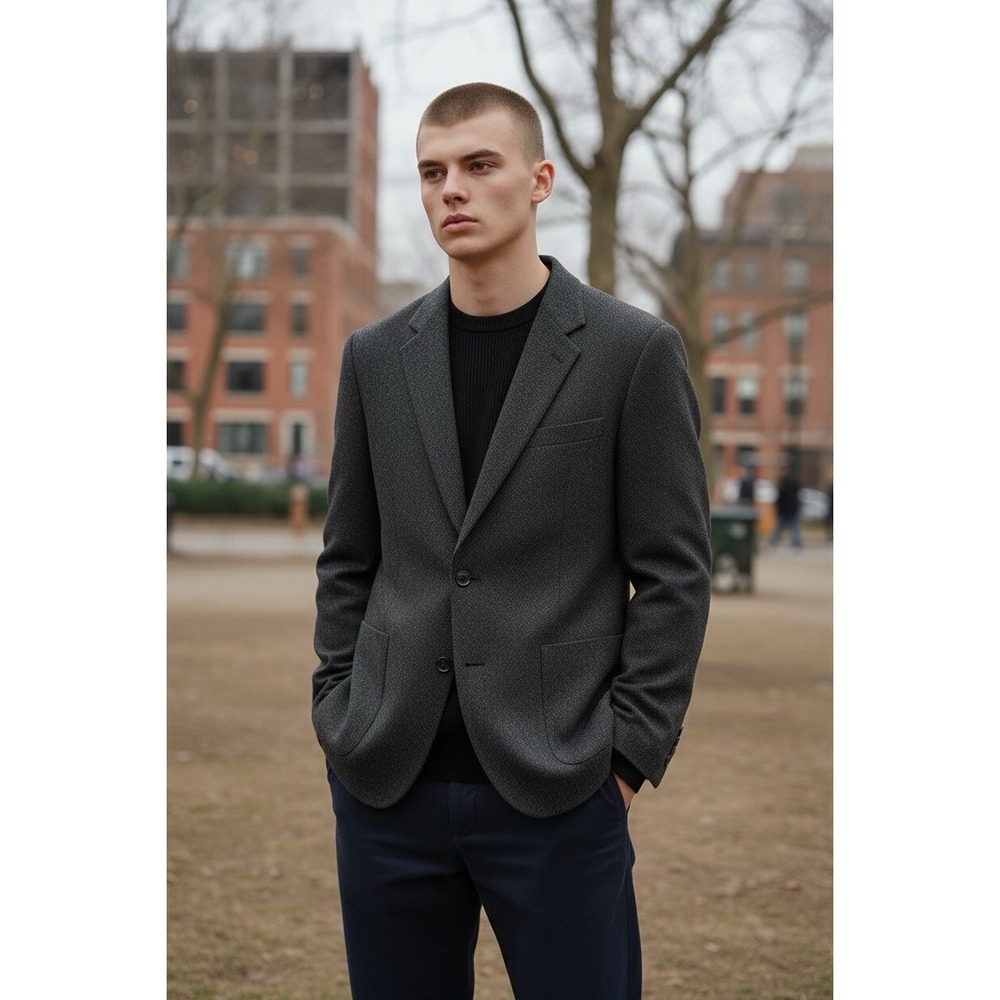 100%Wool Ralph Lauren Tweed‎ Blazer  PrepCoreDark Academia Old Money Rich Kid L